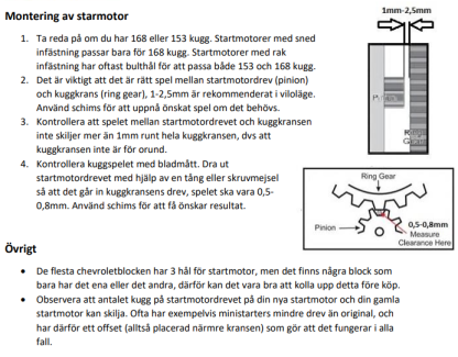 Startmotor 360* ministarter vridbar passar till Chevy. - Bild 4