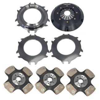 Tenaci 3 disc kopplingskit med lamell 22/28 – 200 mm (4-puck) – 2400 Nm