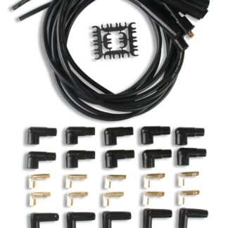 ACCEL Tändkabel sats Universal raka svart 8mm