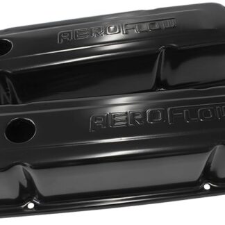 Ventilkåpor Hög svart med Aeroflow logo. CSB 58-86