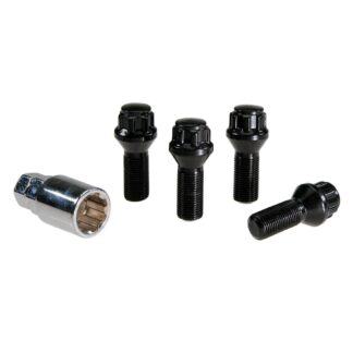 Låsbult Svart 60° (konisk) M14x1,25x28mm