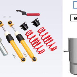 V-MAXX X-Street coilovers Peugeot 208 – (C) 6.12 > 6.19 (Ø51mm) **Shorter Stabiliser conn. bolt – Ø51mm clamping front ONLY / 1.0 / – B99905125